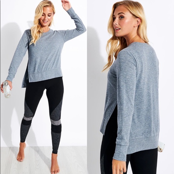 ALO Yoga Tops - NEW ALO Glimpse Long Sleeve Top, Blue Haze Heather
